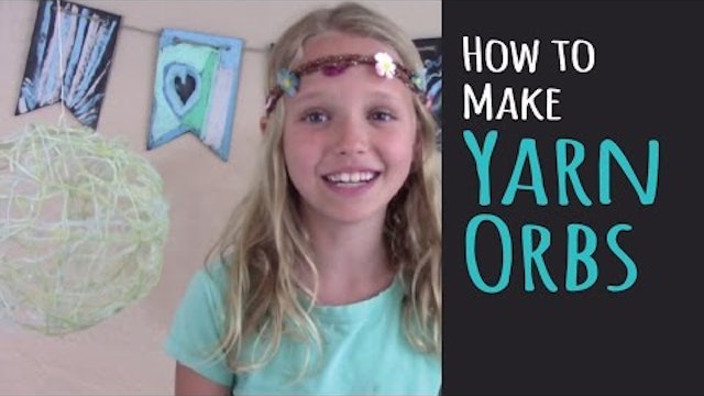 Kids Crafts – How to Make Yarn Orbs  – DIY Room & Party Decor