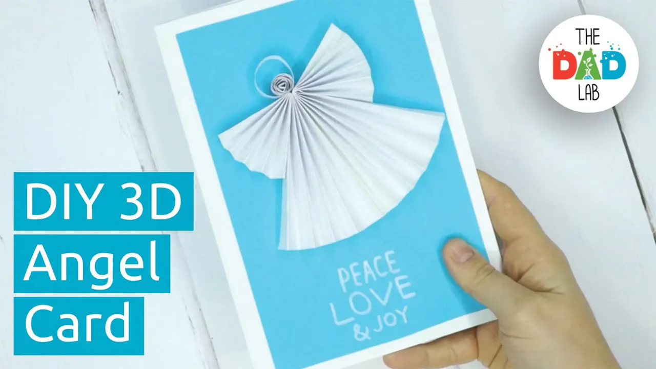 DIY 3D Angel Christmas Card - TheDadLab - Yippee - Faith filled shows!