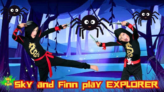 Sky and Finn Play Explorers