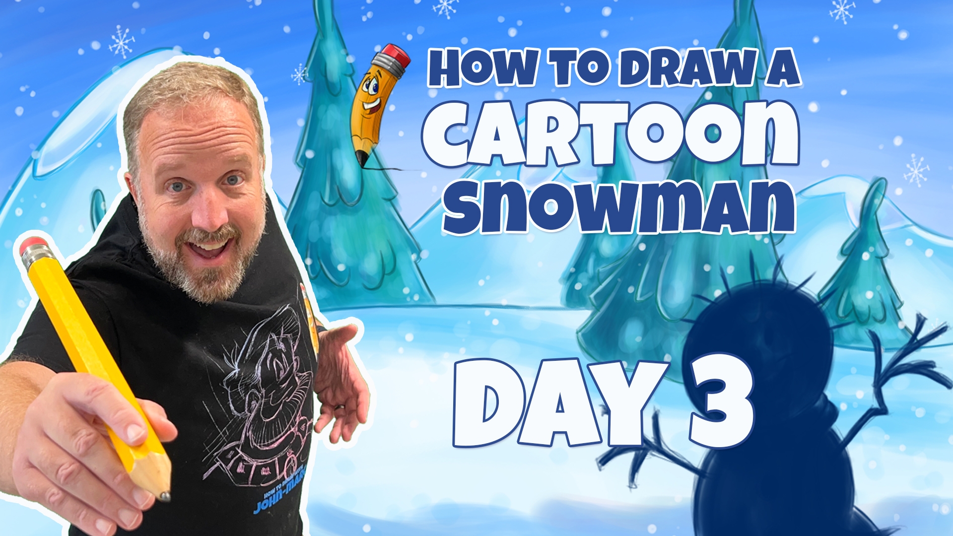 How to Draw Snowmen | Day 3