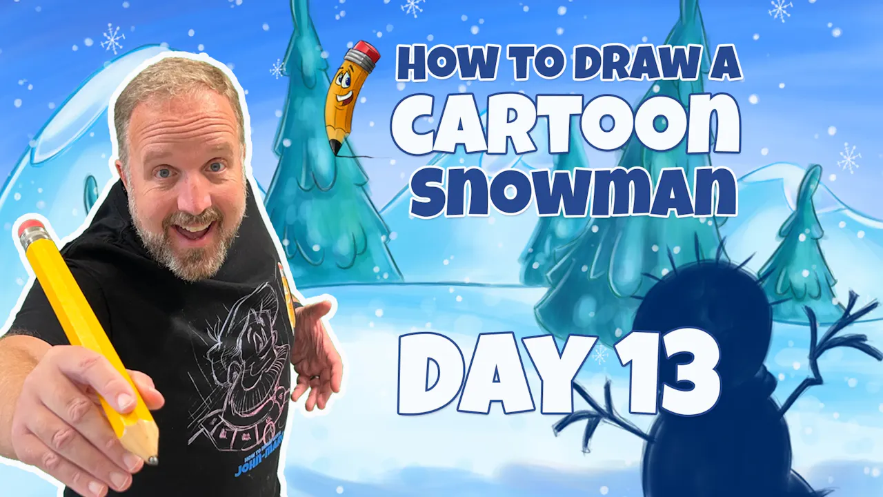 How to Draw Snowmen | Day 13 - How To Draw With John-Marc - Yippee ...