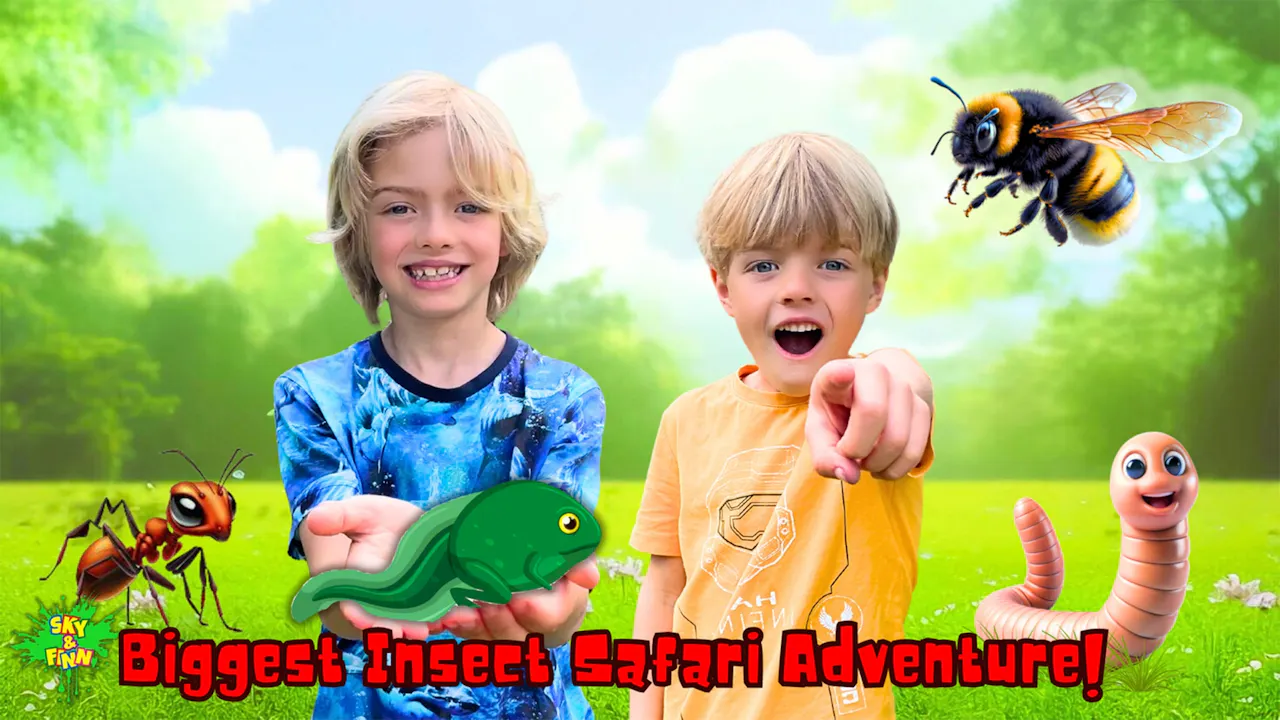 Biggest Insect Safari Adventure! - Sky and Finn - Yippee - Faith filled ...