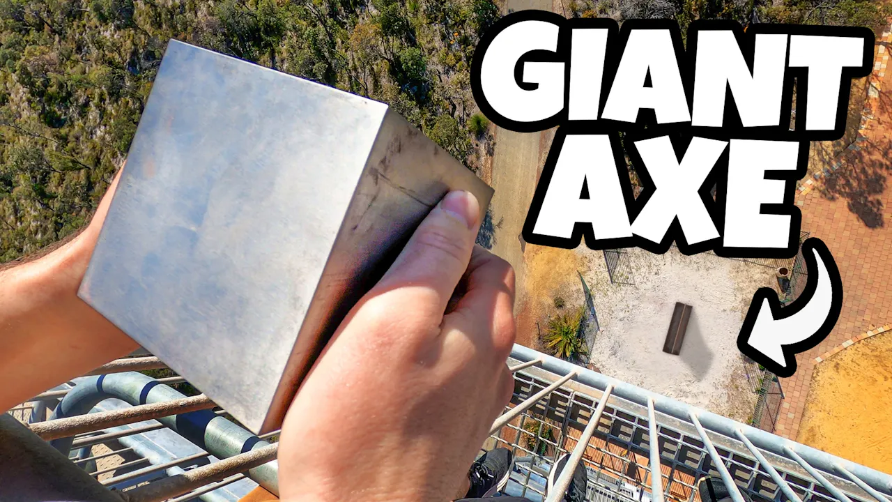 TUNGSTEN CUBE Vs. GIANT AXE From 45m! - How Ridiculous - Yippee - Faith ...