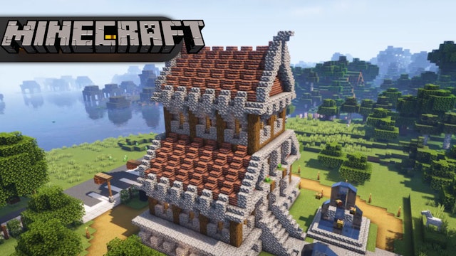 Minecraft Tutorial: How to build a BIG survival house ( Medieval Mansion )  2018 