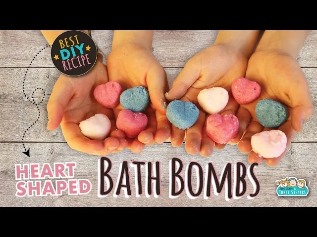 Heart Shaped Fizzy Bath Bombs Ssing Coconut Oil