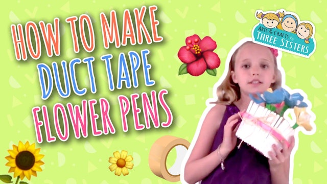 How to Make Duck Tape Flower Pens | DIY Duct Tape Craft