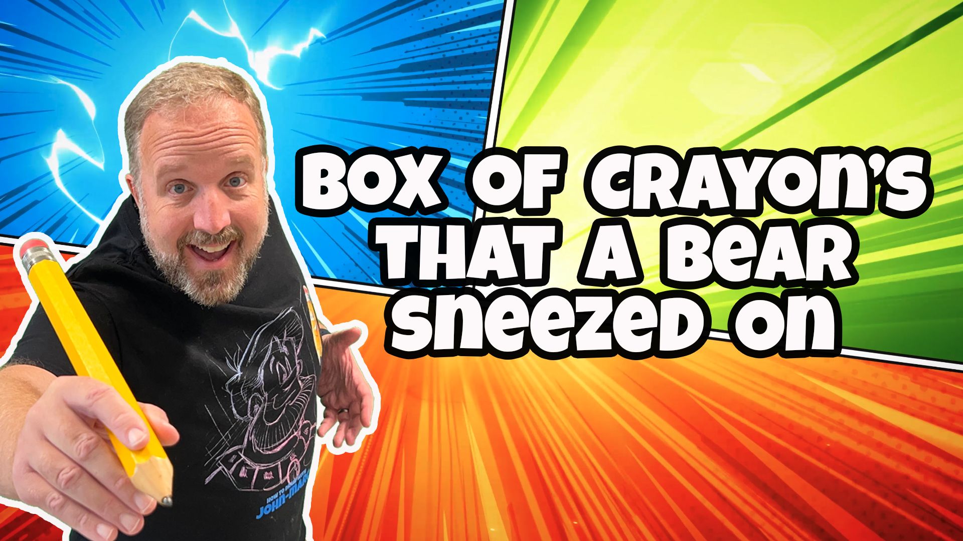 Box Of Crayon's That A Bear Sneezed On