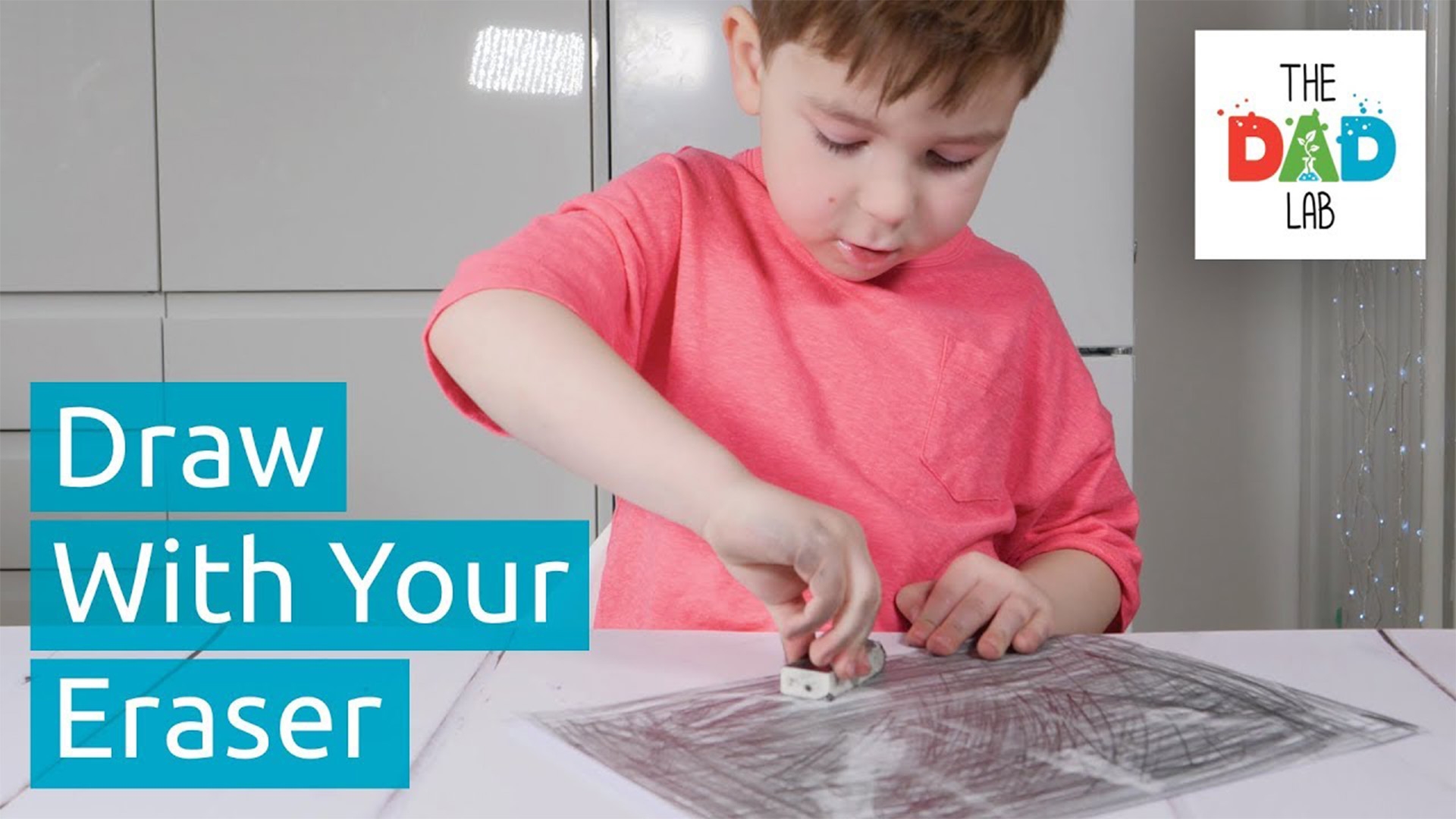 How To Use Your Eraser To Draw | Kids Art Project
