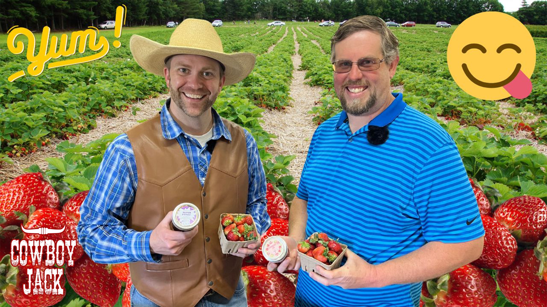 Strawberry Picking Fun and Making Jelly with Cowboy Jack