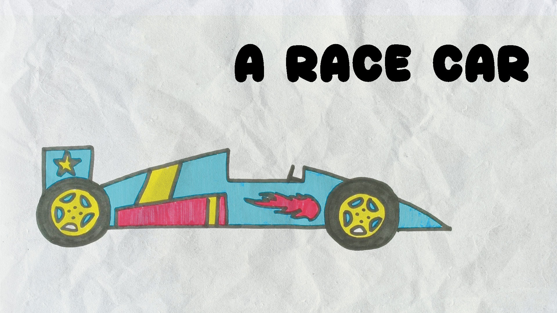How to draw a NASCAR race car