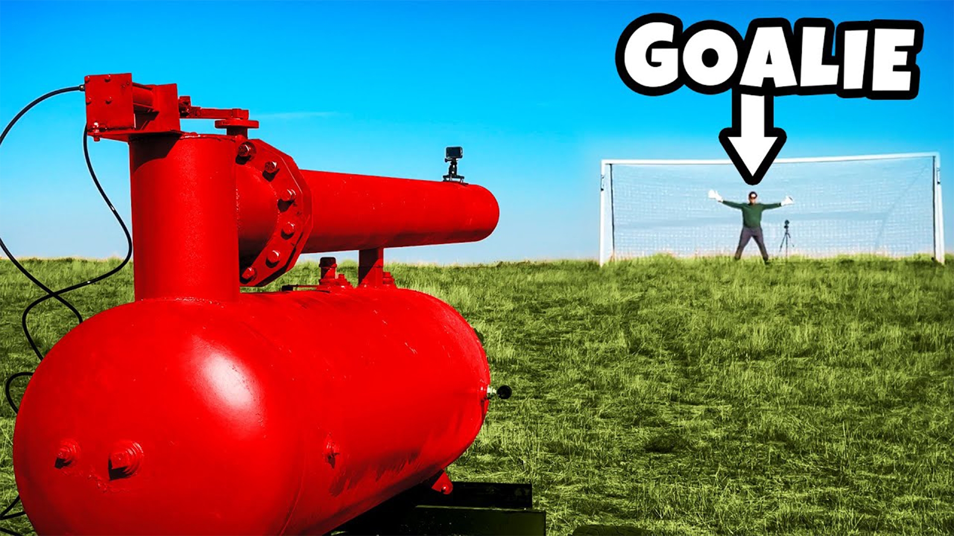 World’s Most Powerful Soccer Ball Cannon