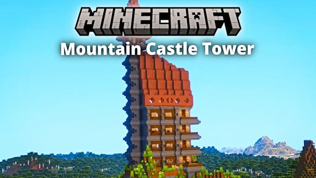 Mountain Castle Tower | Minecraft Build