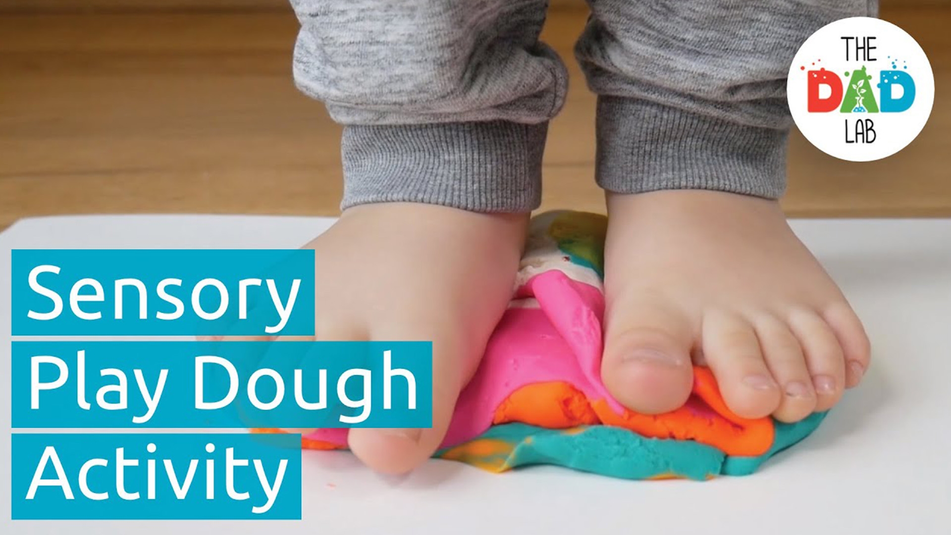 Foot Sensory Activity With Play Dough