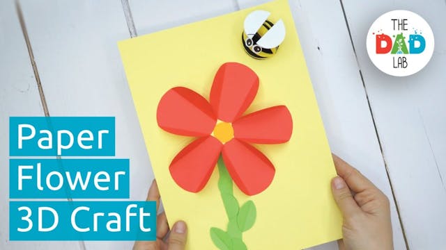 Simple 3D Paper Flower Craft for Kids