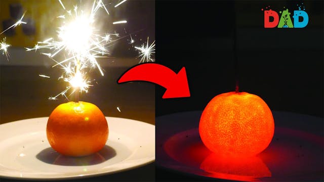 Orange vs Sparkler | Glow in the Dark...