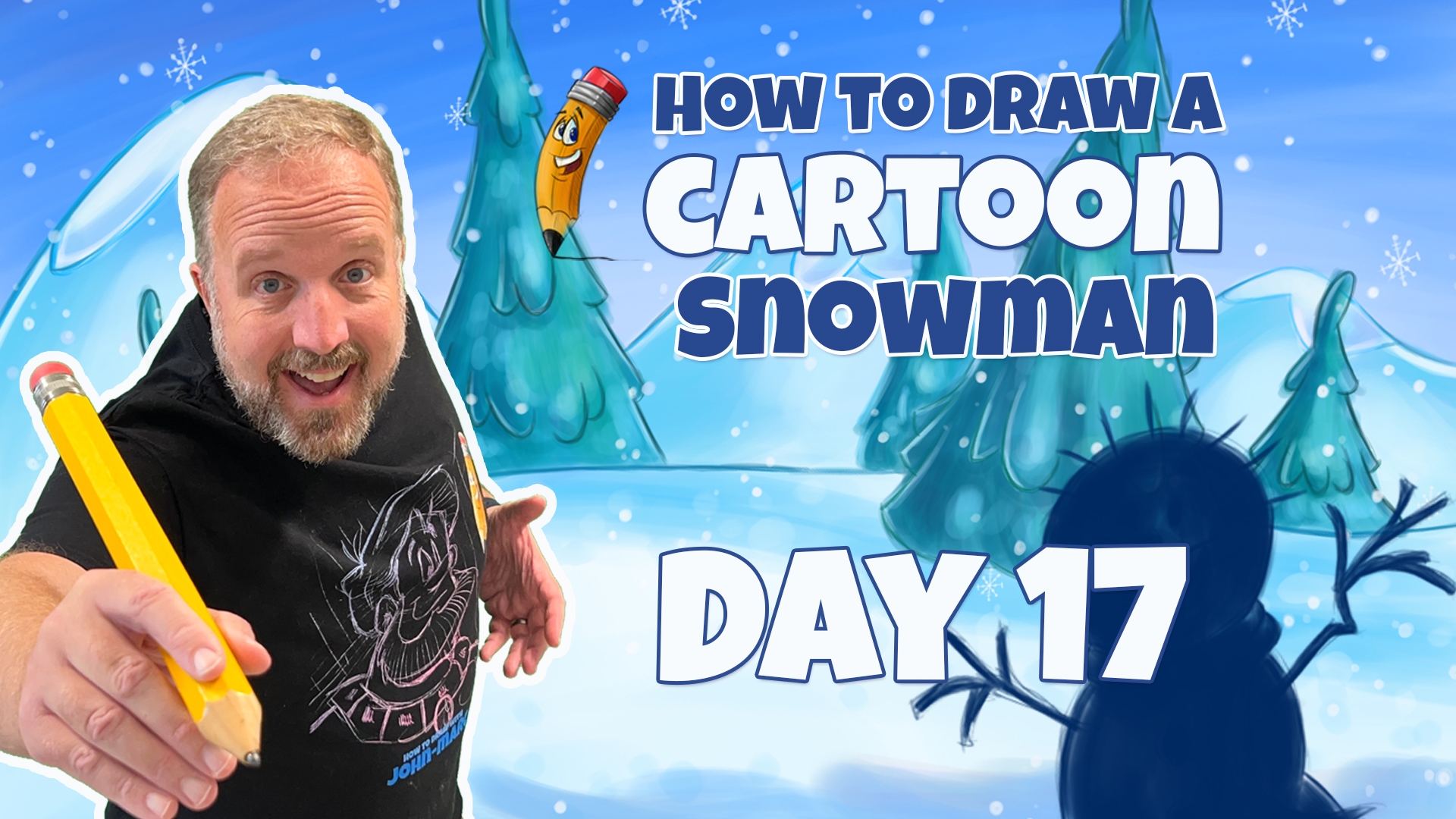 How to Draw Snowmen | Day 17