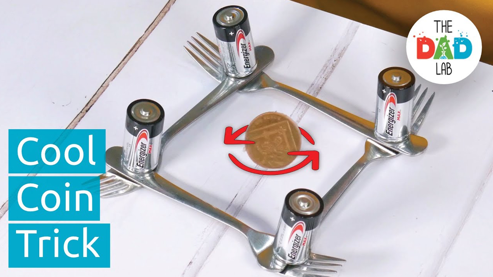 How To Make A Coin Spin Using Forks and Batteries
