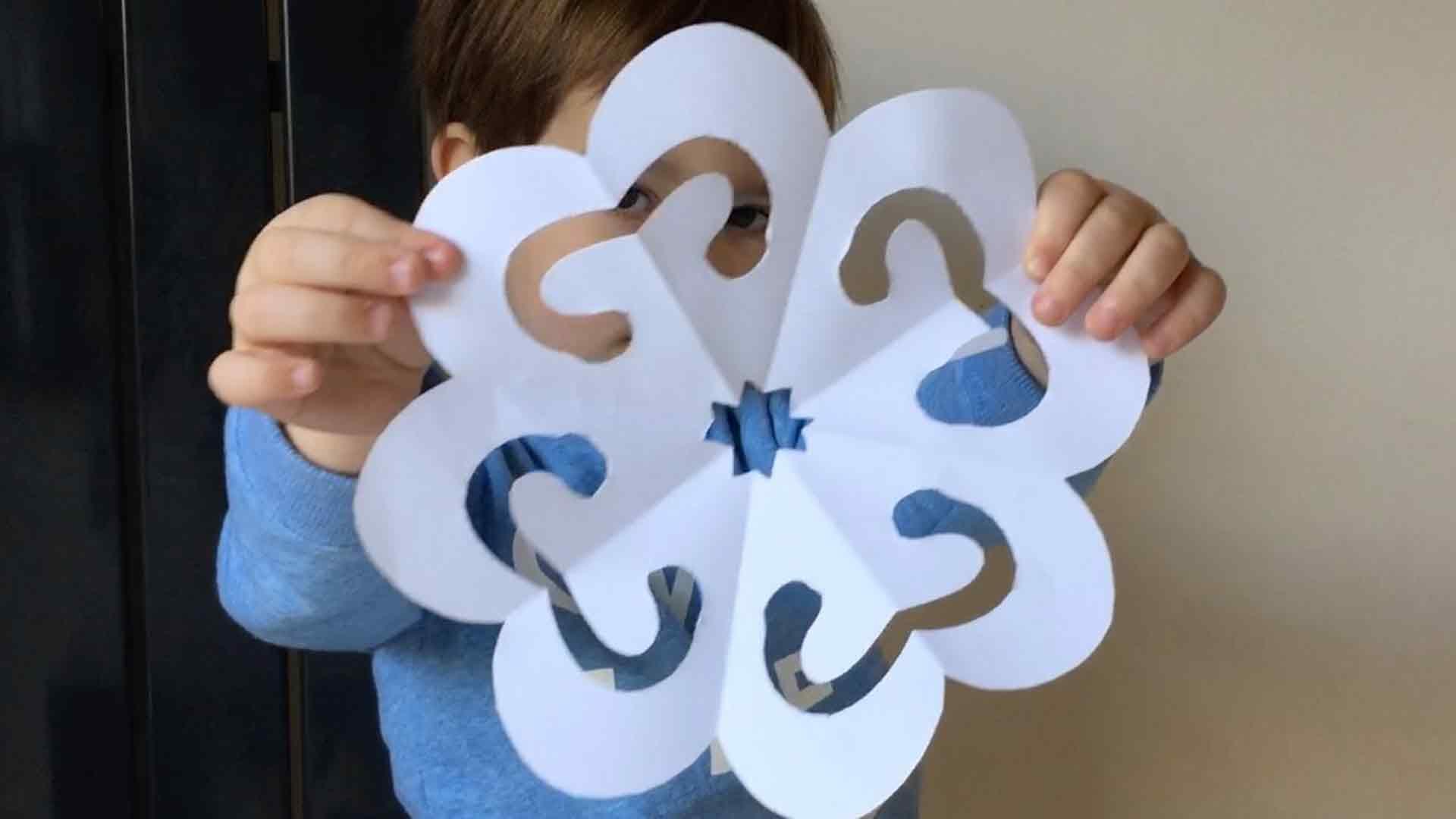 Easy Paper Snowflake Tutorial For Kids. Christmas Crafts