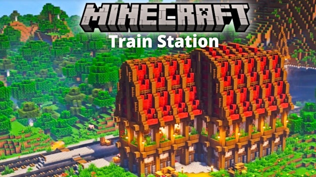 Train Station in Minecraft Valley