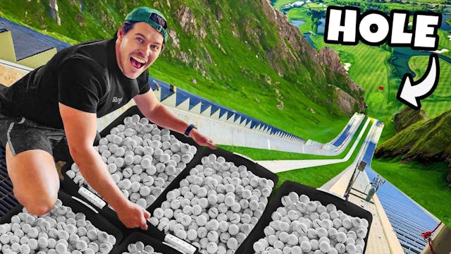 2000 Golf Balls Vs. Olympic Ski Jump!...