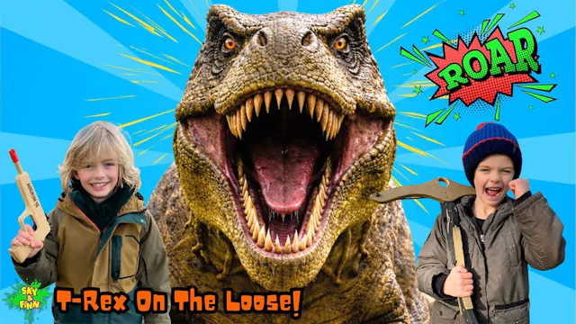 T-Rex On the Loose! Sky and Finn's Bi...