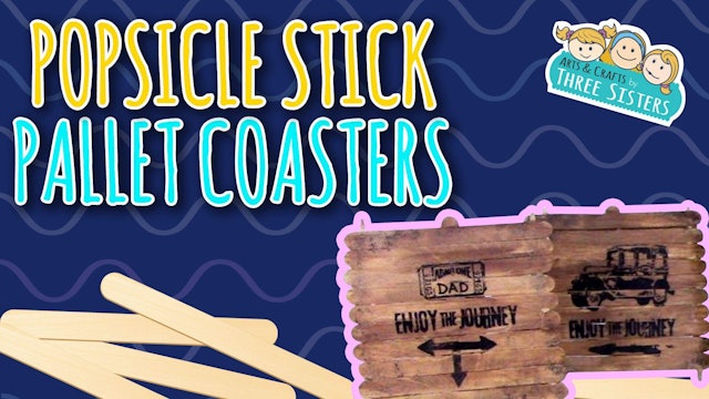 Popsicle Stick Craft - Popsicle Stick Pallet Coasters Kids Craft