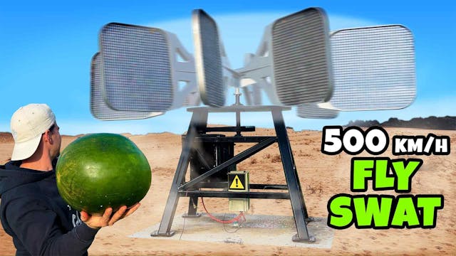 Giant FLY SWAT Machine Vs. Watermelon...