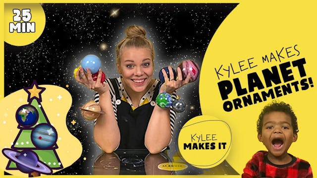 Kylee Makes Planet Ornaments