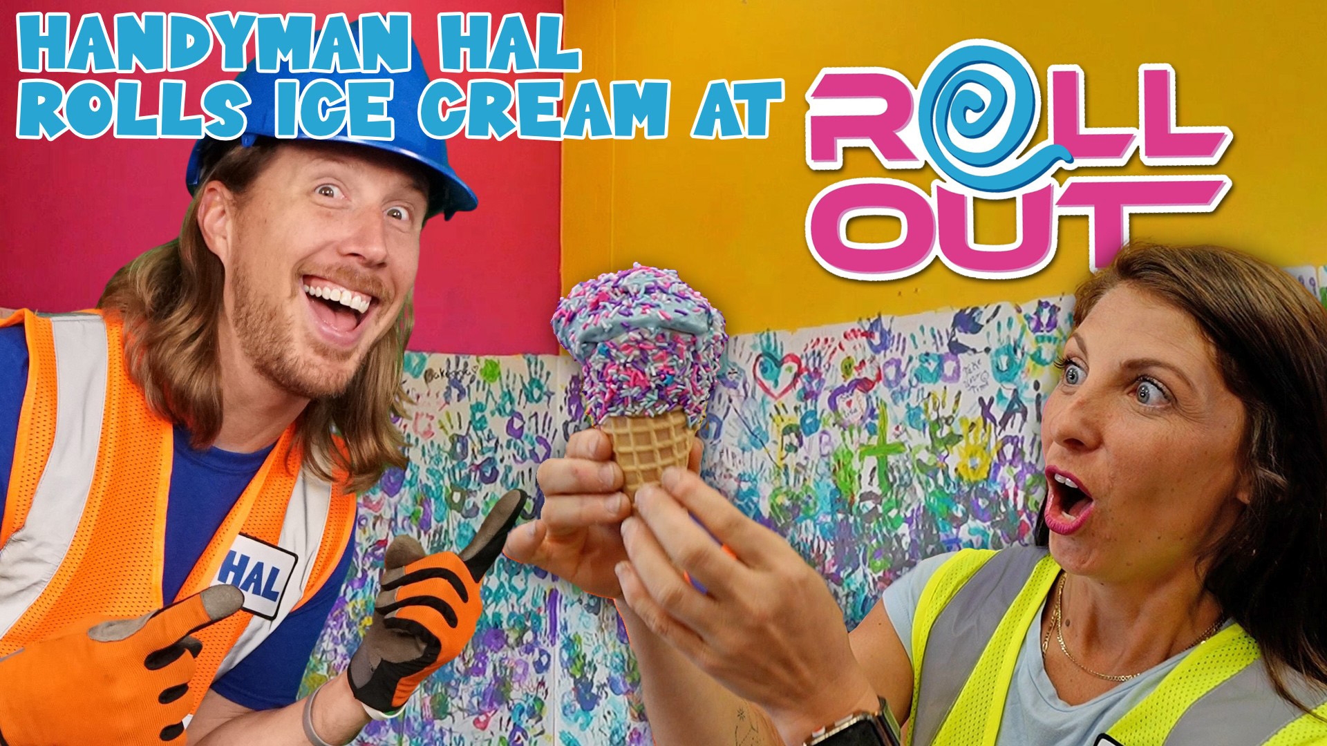 Handyman Hal and Awesome Alex Rolls Ice Cream At Roll Out!