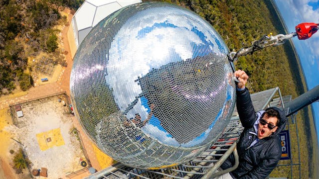 We Dropped A GIANT DISCO BALL From 15...