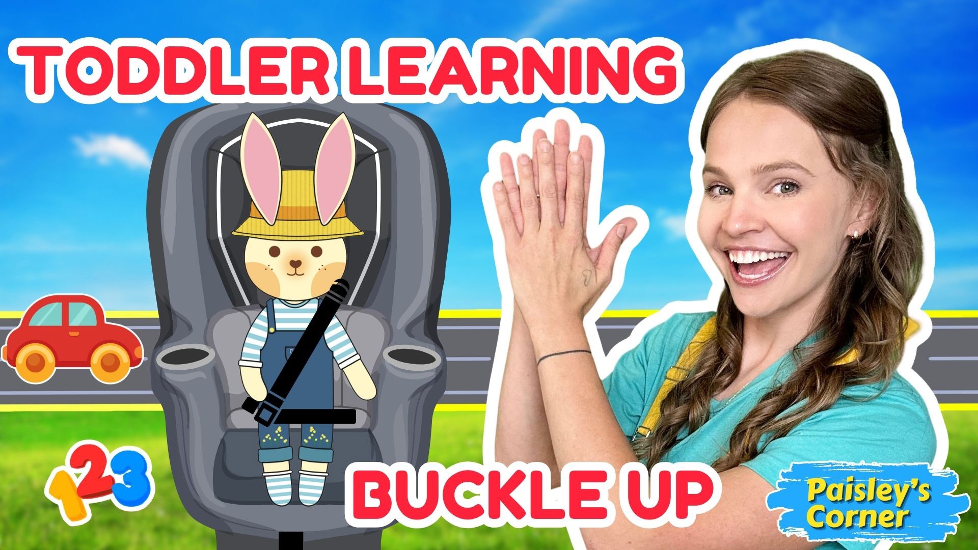 Buckle Up with Cotton! | Learn Colors, Counting, First Words & Car Safety