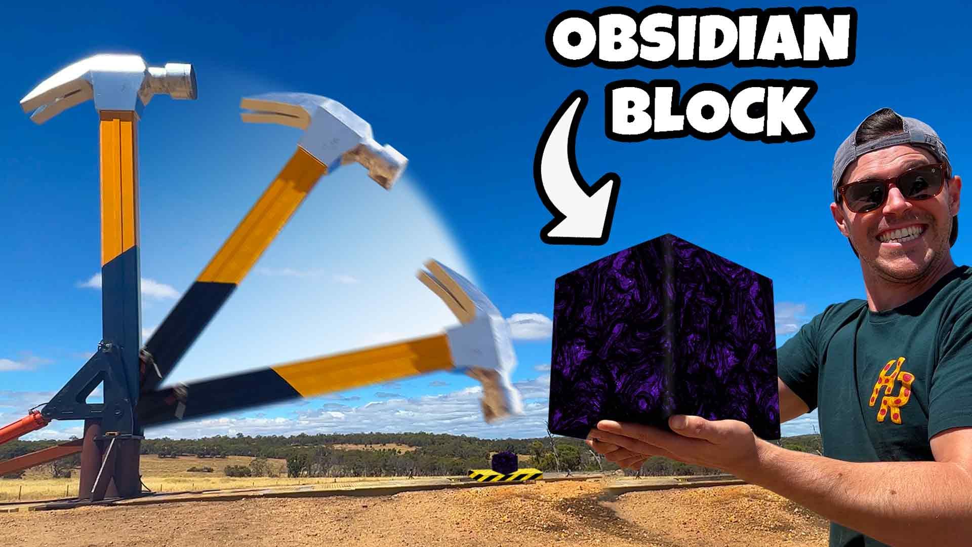 Can We Break An Obsidian Block With A Giant Hammer