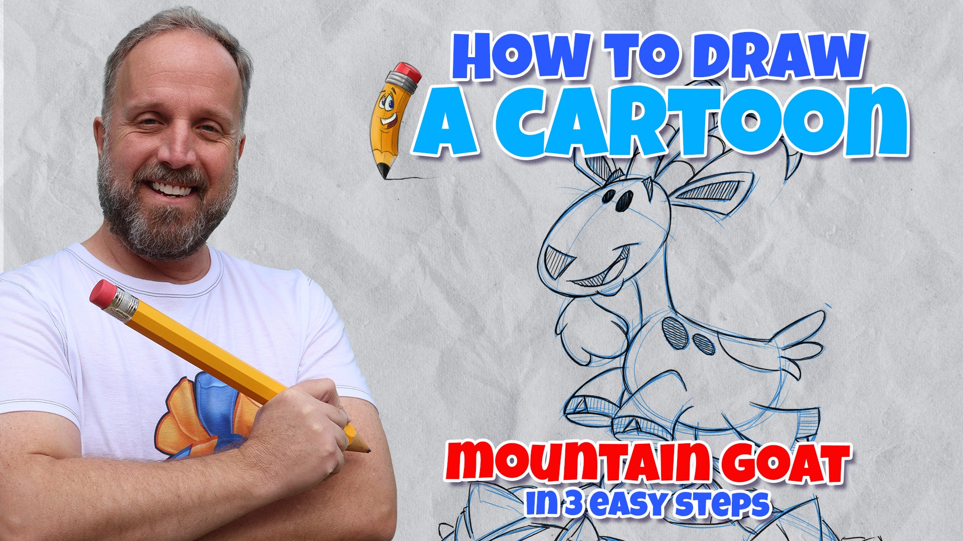 How to draw a mountain goat step by step | Sheep drawing, Big horn sheep,  Mountain goat