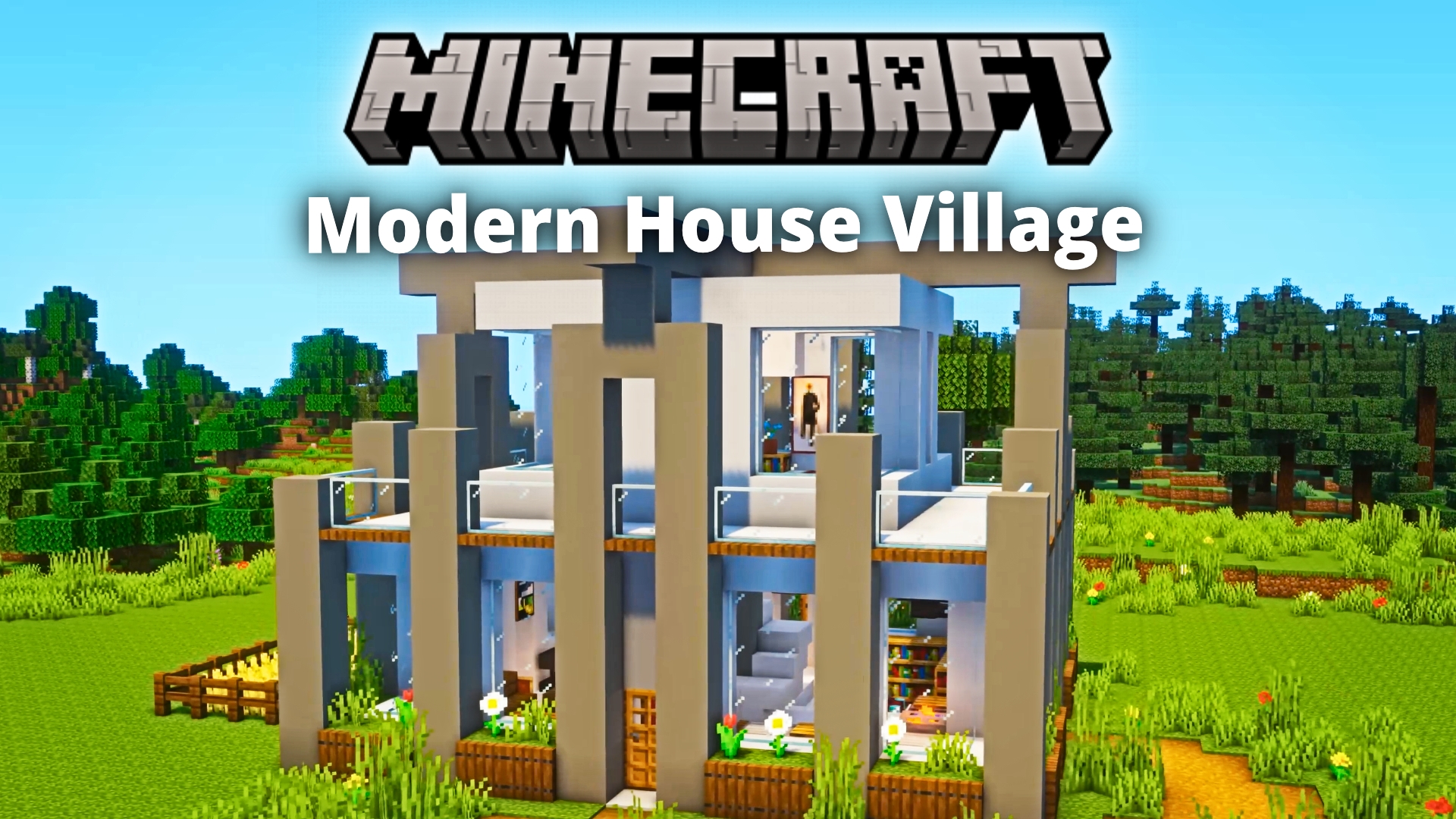 Modern House Village | Minecraft Build