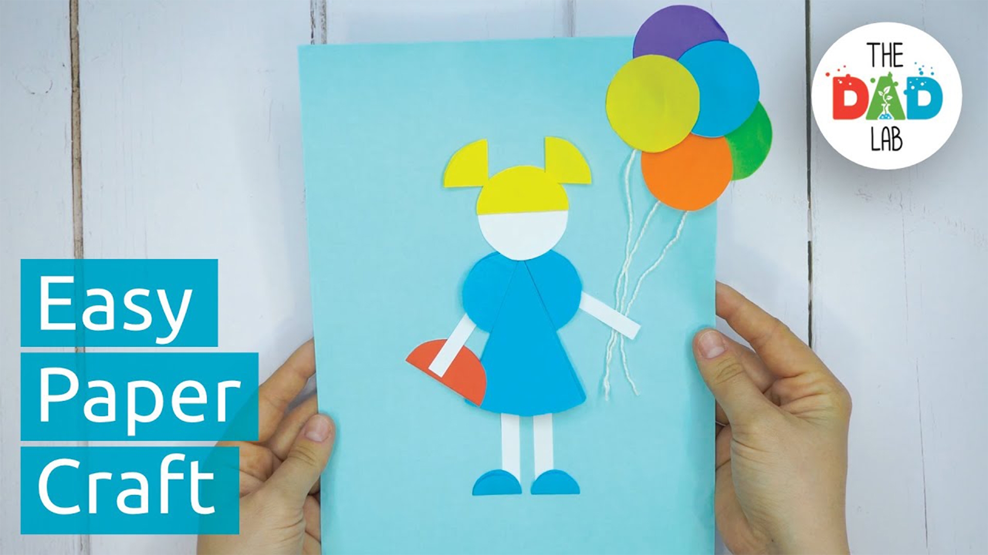 How to Make a Girl with Balloons Paper Craft