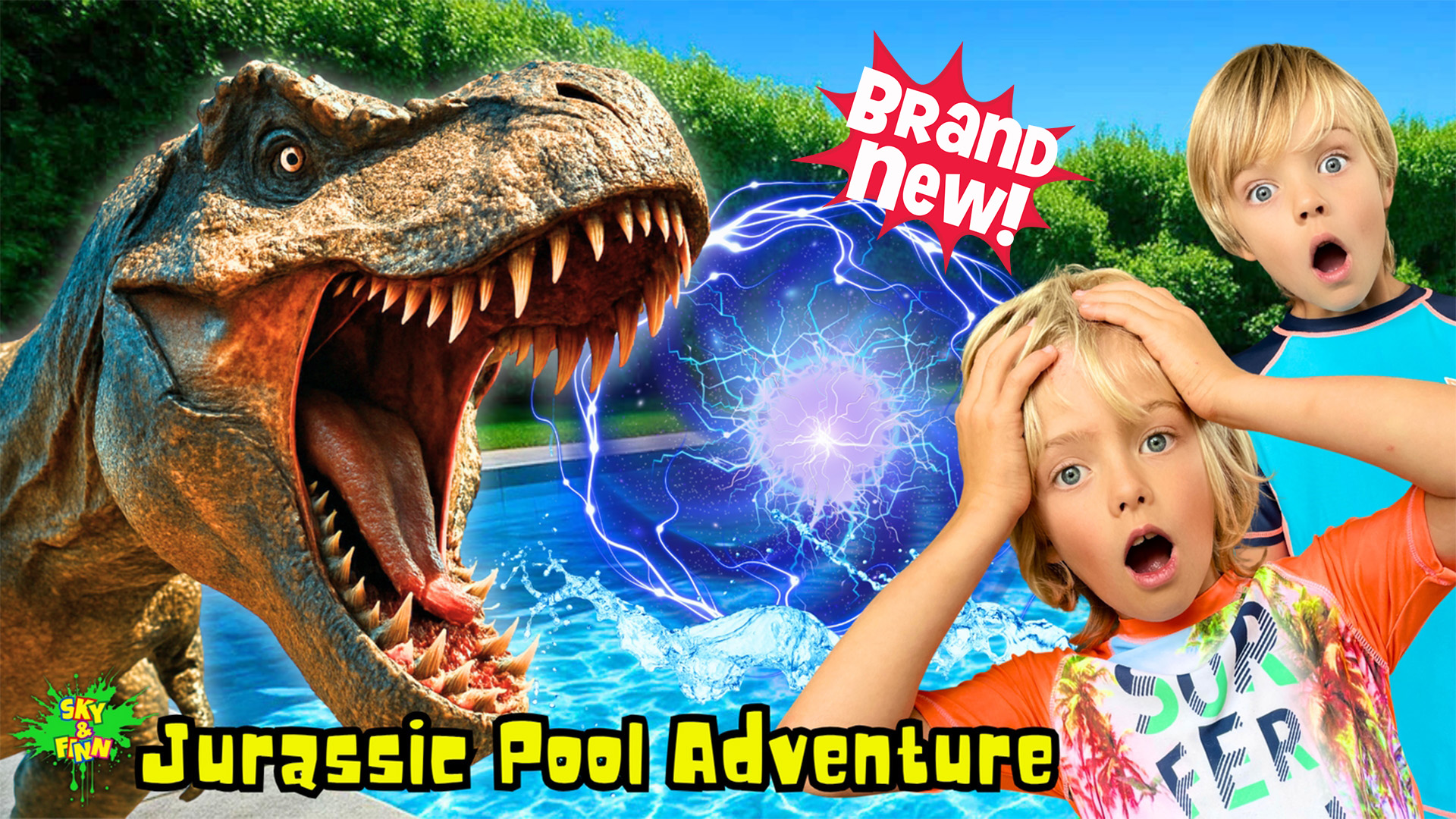 Jurassic Pool Adventure: Swimming with Dinosaurs!