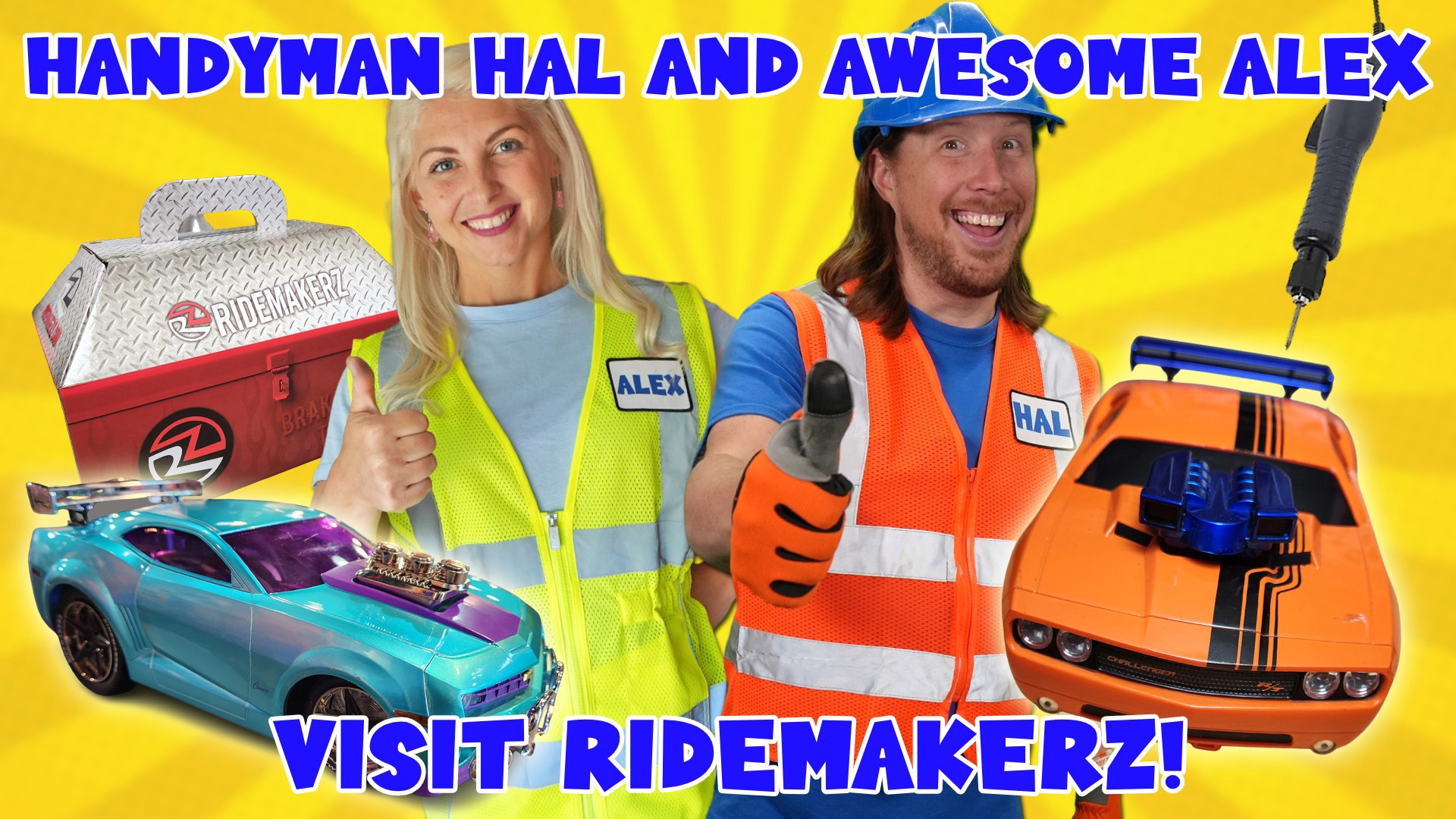 Handyman Hal and Awesome Alex Visit Ridemakerz!