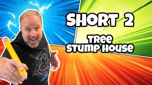 How to Draw a Cartoon Tree Stump House