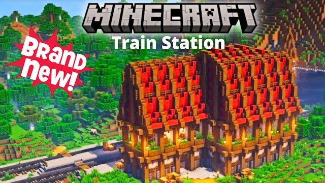 Train Station in Minecraft Valley
