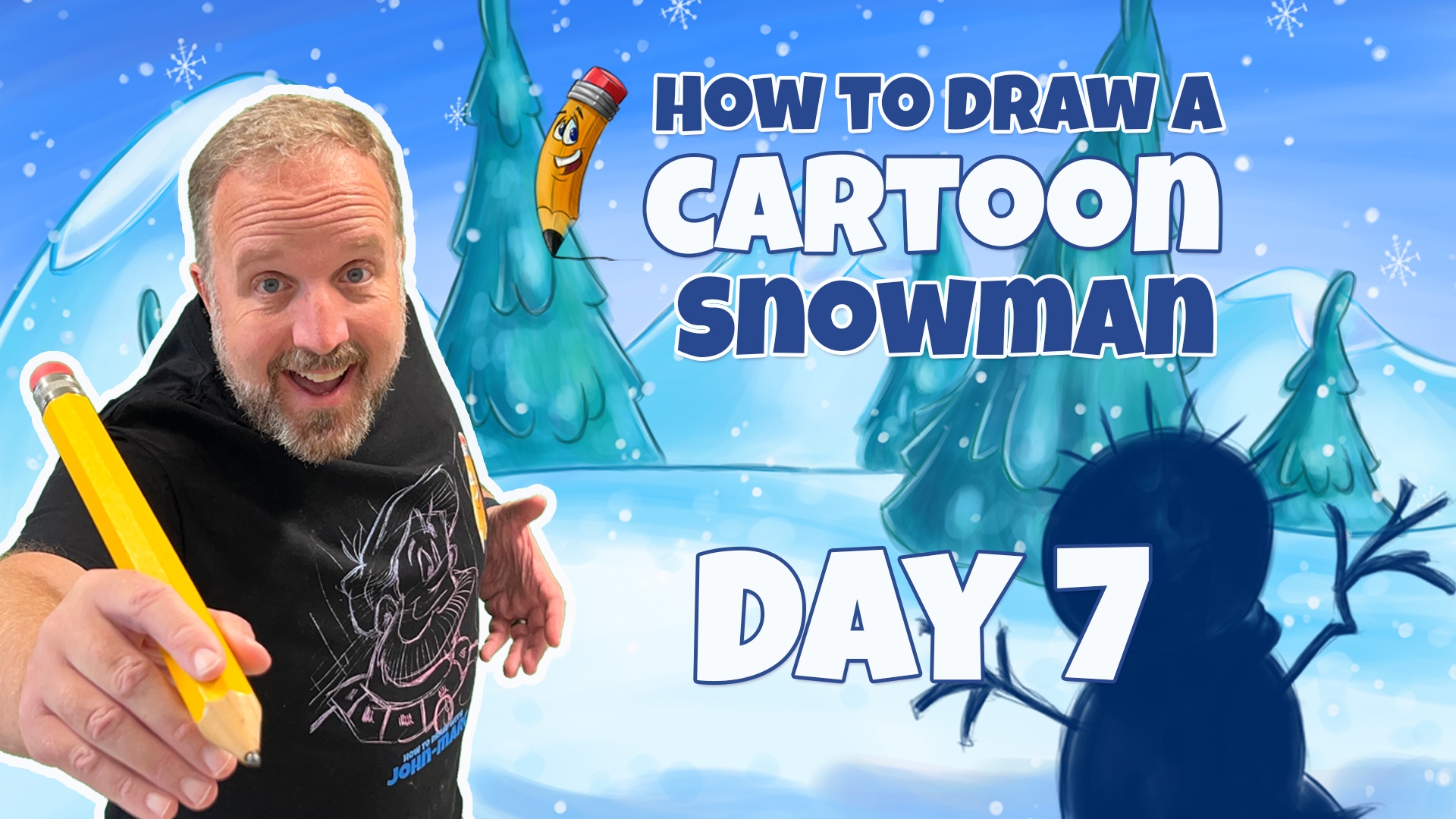 How to Draw Snowmen | Day 7