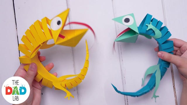 Easy Paper Lizard Craft For Kids