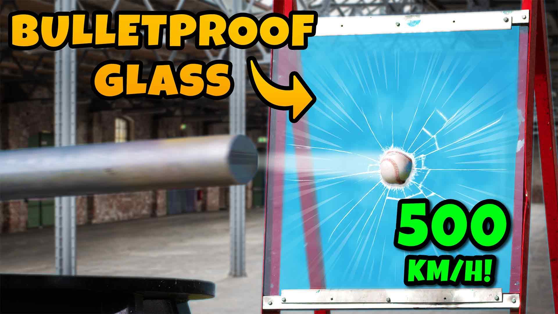 1000RPM Baseball Machine Vs. Bulletproof Glass