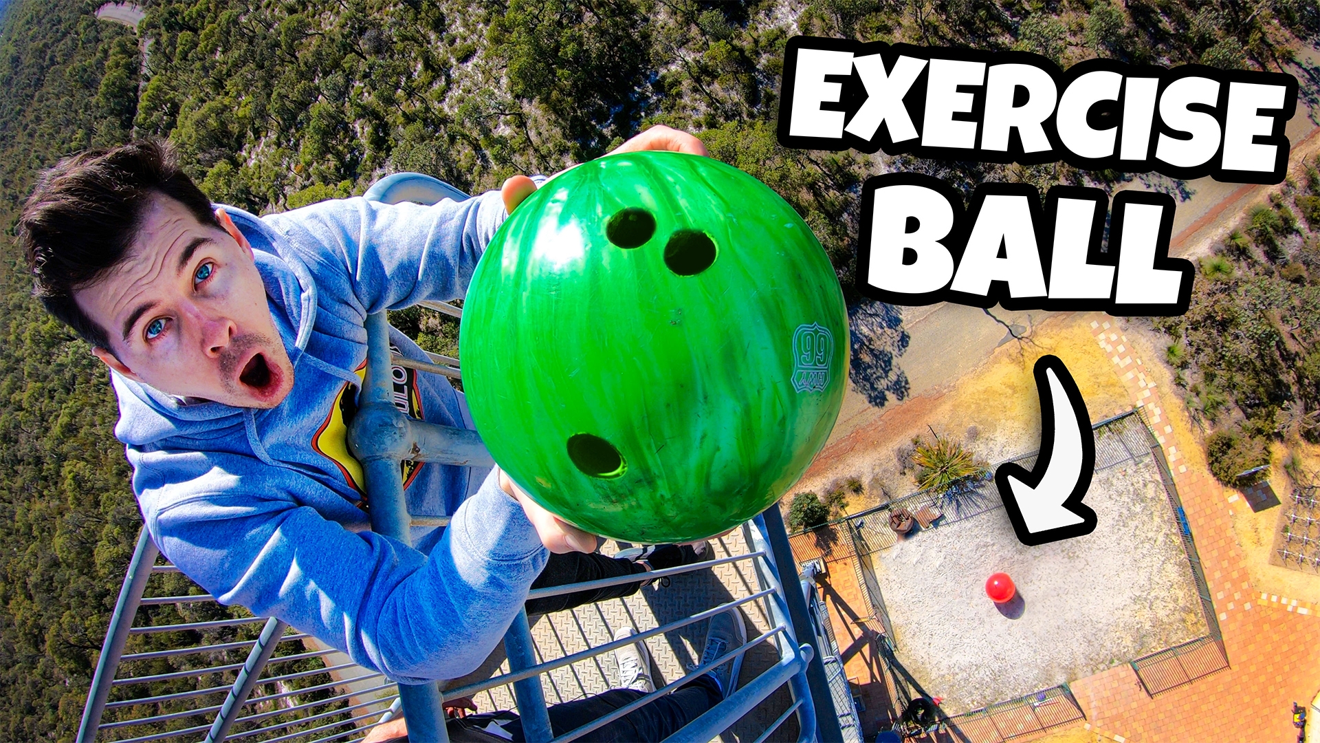Bowling Ball Vs. World’s Largest Exercise Ball