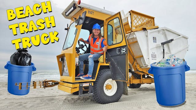 Handyman Hal uses Beach Trash Truck