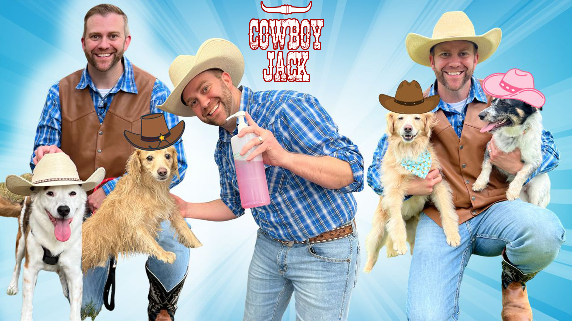Cowboy Jack’s Dog Bath Time, Dog Walk, and Brand New Puppy Surprise!