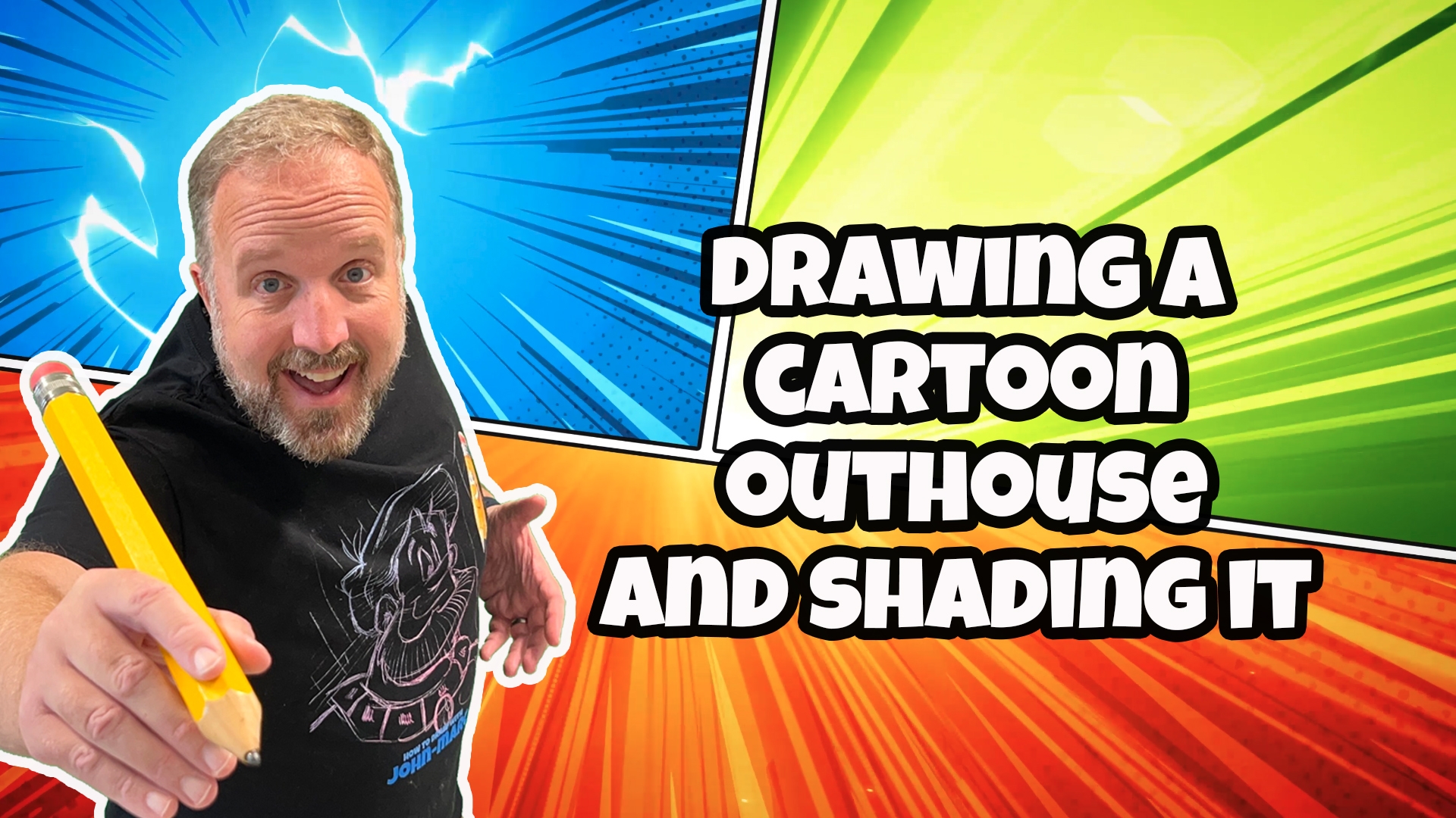 Drawing a Cartoon Outhouse and Shading It
