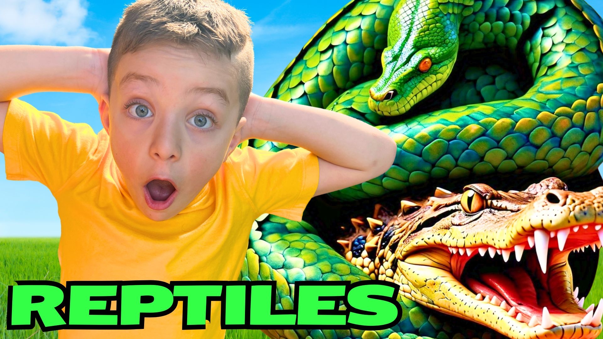 Creepy, Crawly Reptile Adventure! Oliver and Lucas Meet Crocs, Snakes & Mo