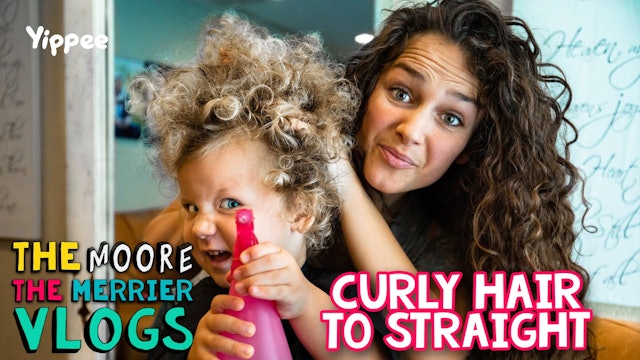 Curly Hair to Straight - Family Vlog