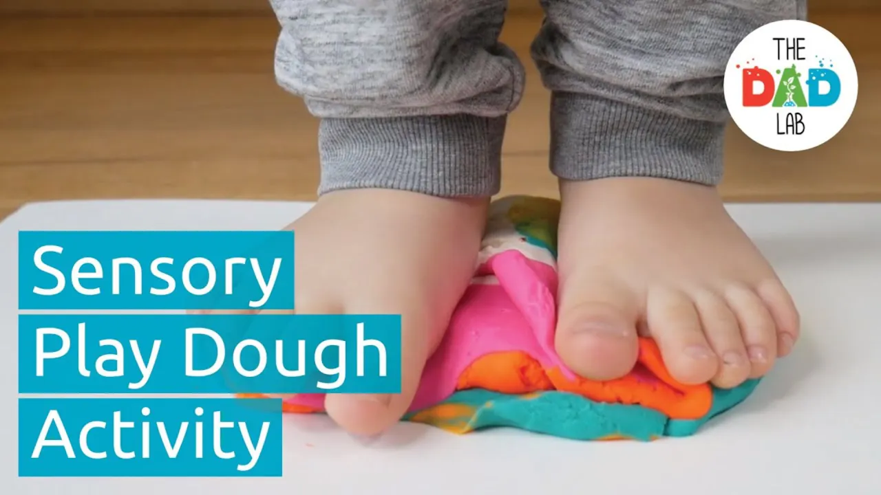 Simple Foot Sensory Activity with Play Dough - TheDadLab - Yippee ...