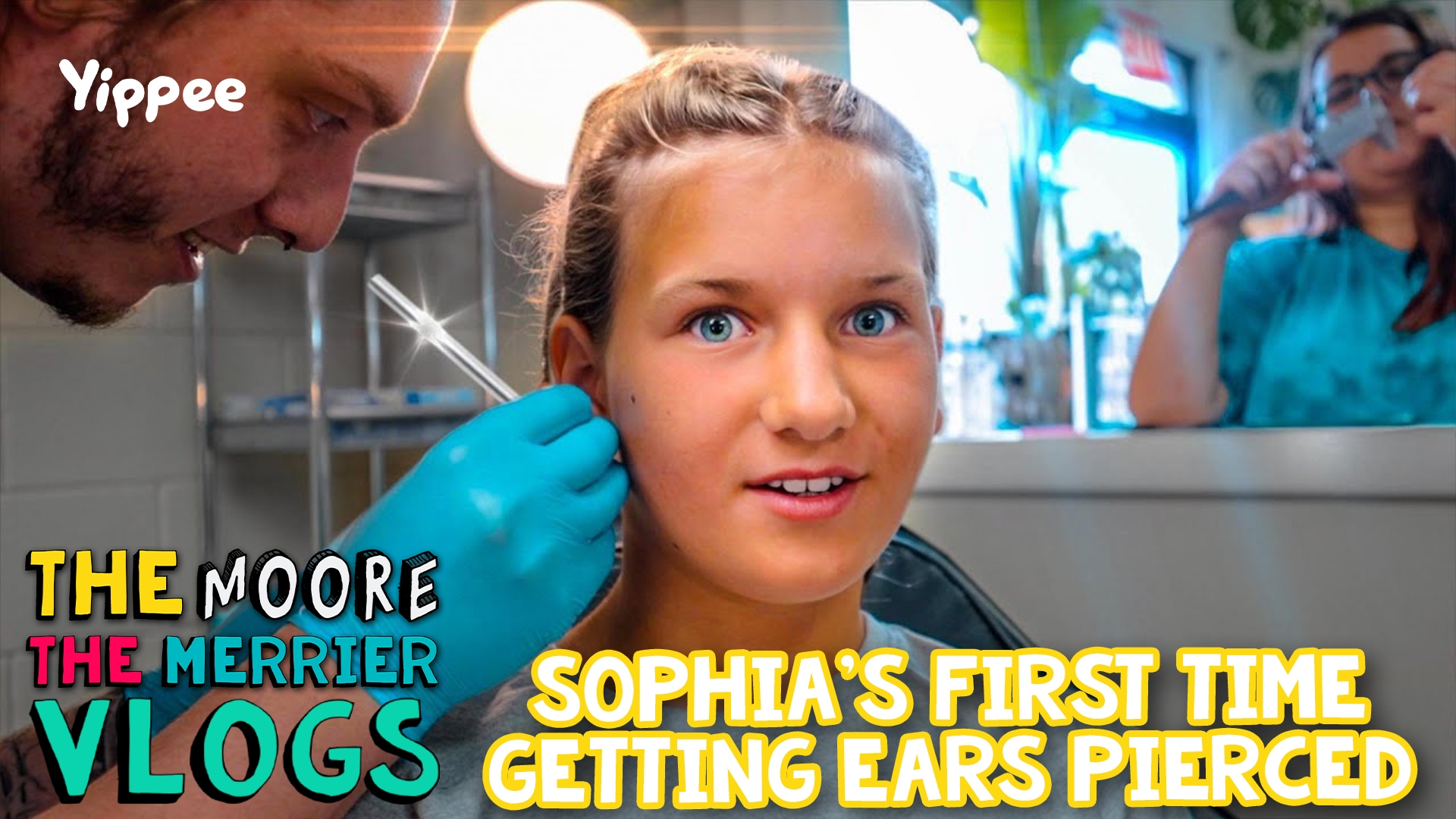 Sophia's First Time GETTING EARS PIERCED | Birthday Surprise